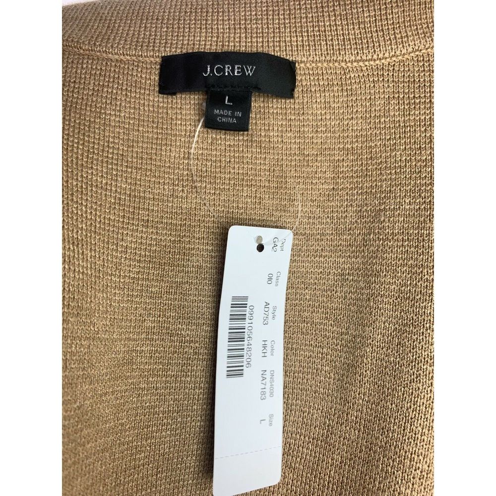 J Crew Ella  Heather Khaki  Long Sweater - Picture 6 of 7